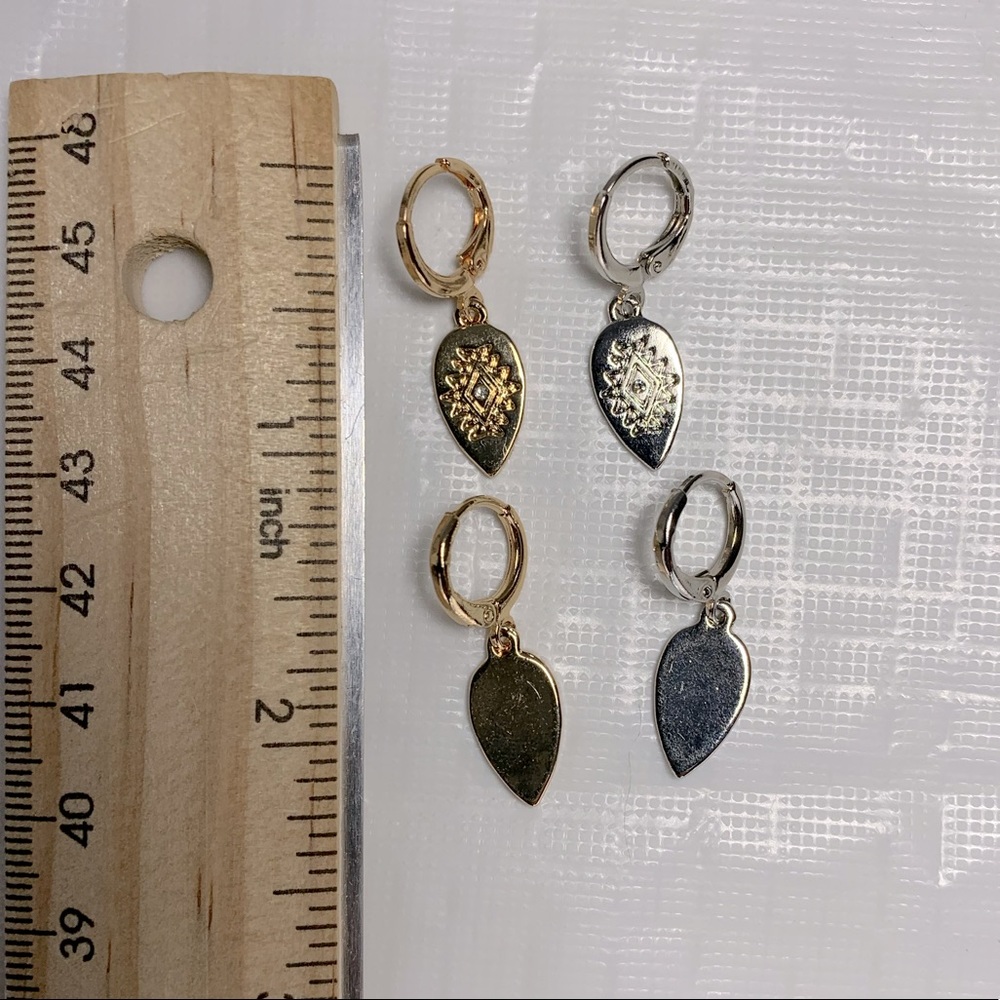 Gold and Silver Plated Minimalist Earrings - Picture 5 of 5